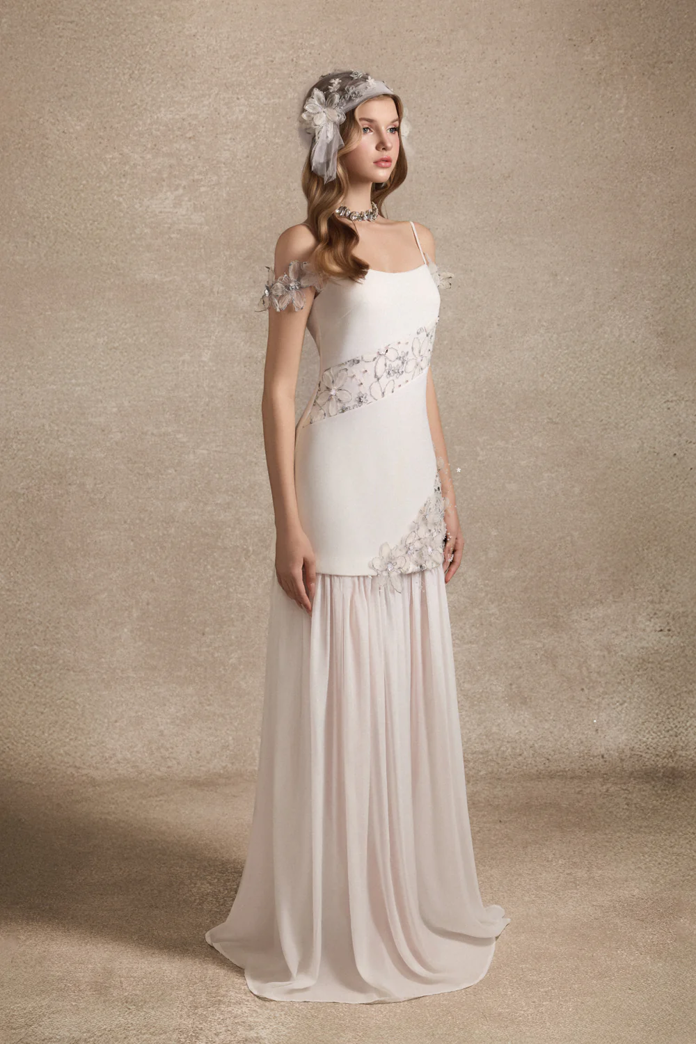 Syrene Square Applique Maxi Dress