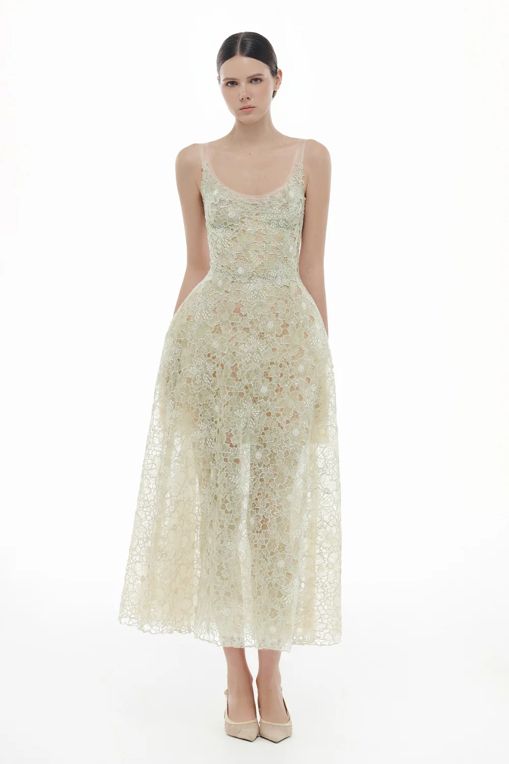 Seraphine Scoop Applique Maxi Dress