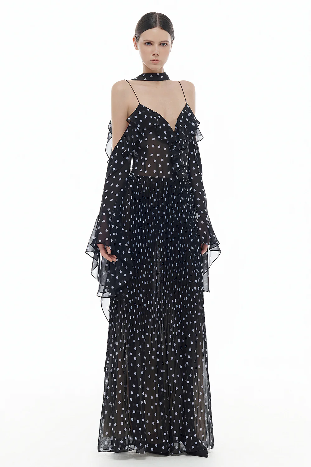 Beatrice Sweetheart Ruffle Maxi Dress