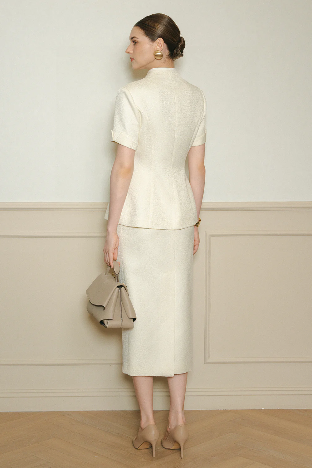 Clara Straight Wool Skirt