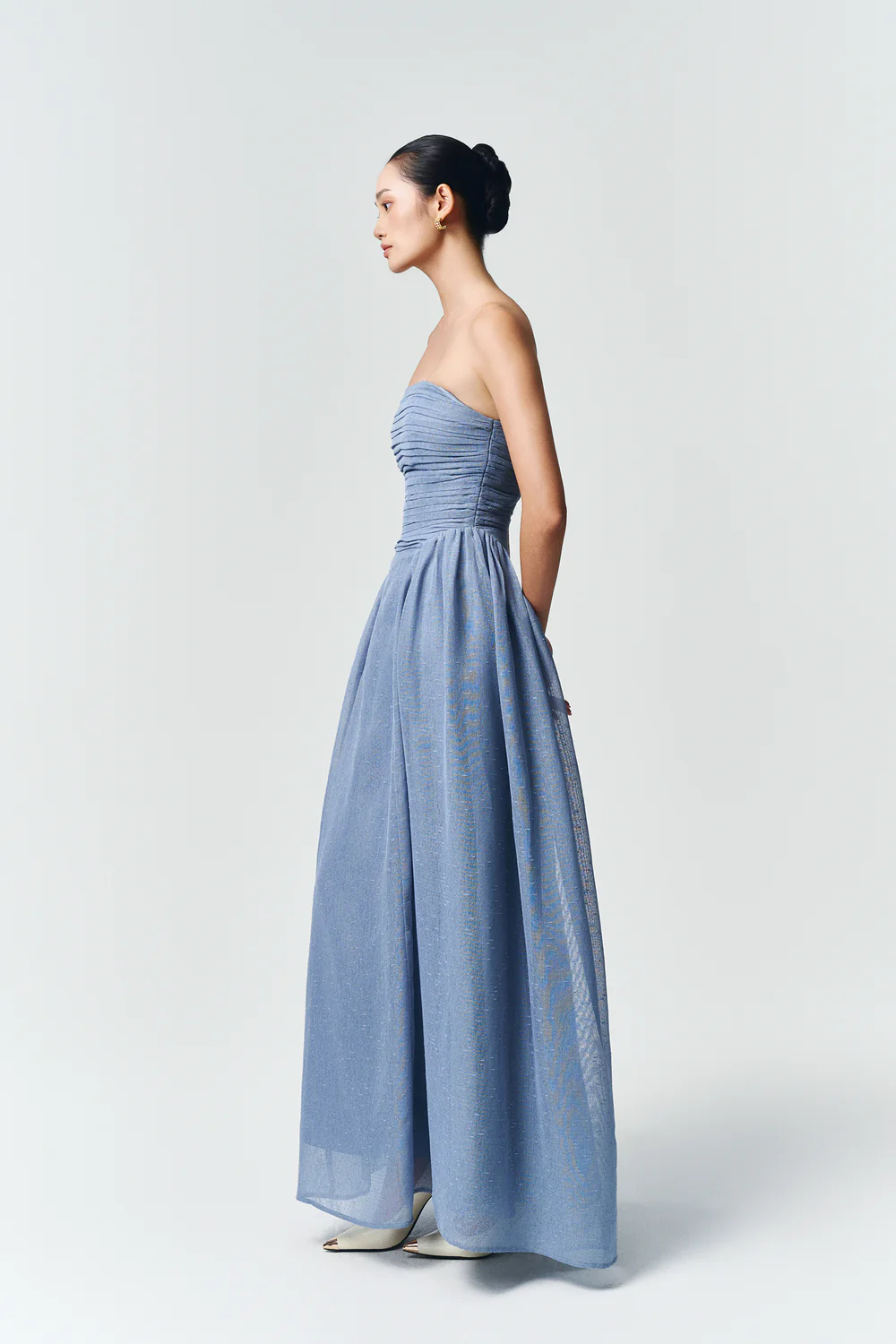 Willow Straight Across Draped Maxi Dress