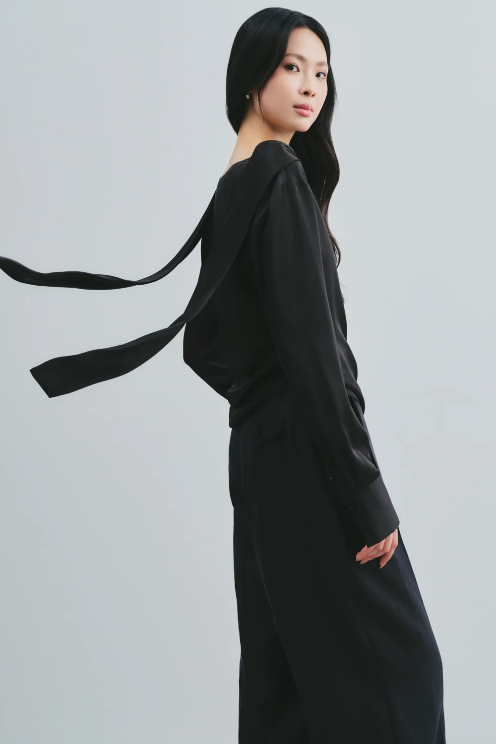 Adina Scarf Neck Draped Top