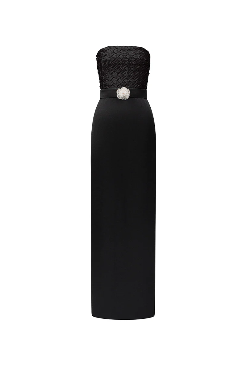 Morgan Scarf Crochet Maxi Dress