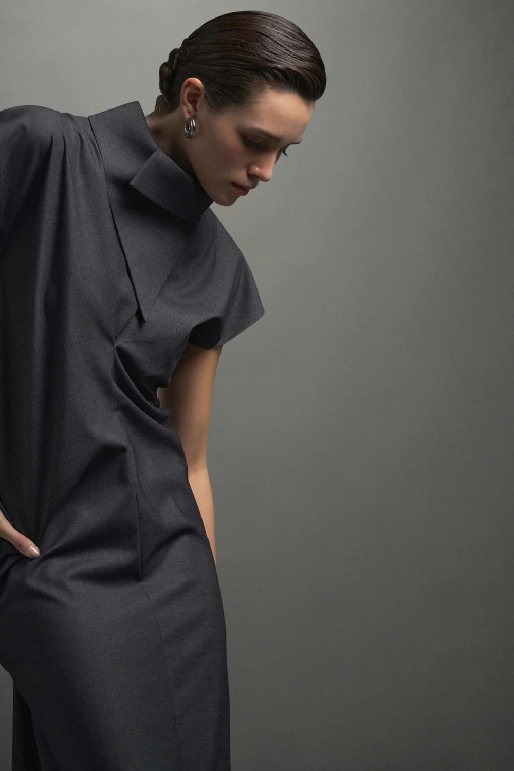 Ursula High Neck Draped Maxi Dress