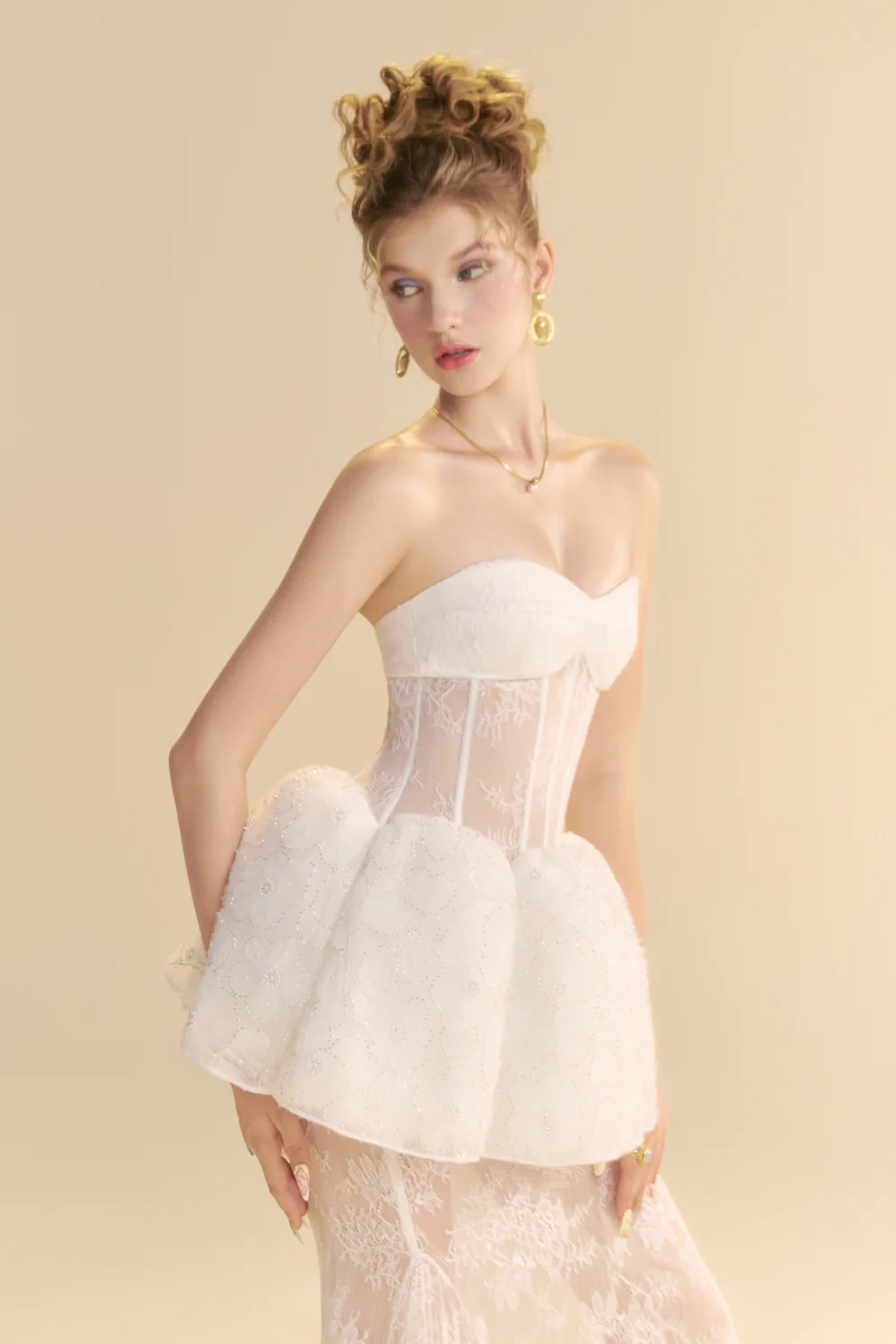 Ameline Mermaid Draped Maxi Dress