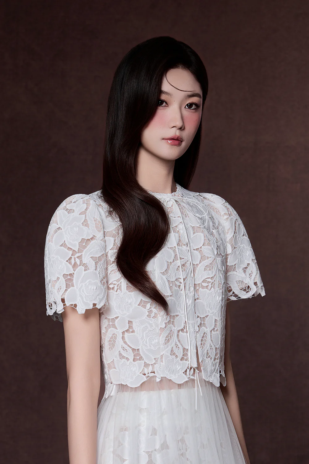 Yvetta Round Neck Applique Top