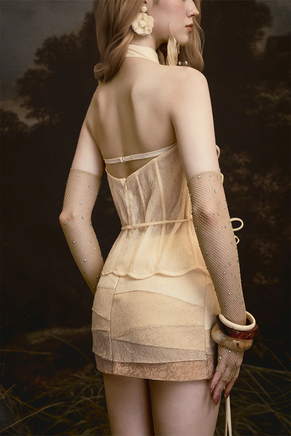 Gaia Halter Neck Lace Set