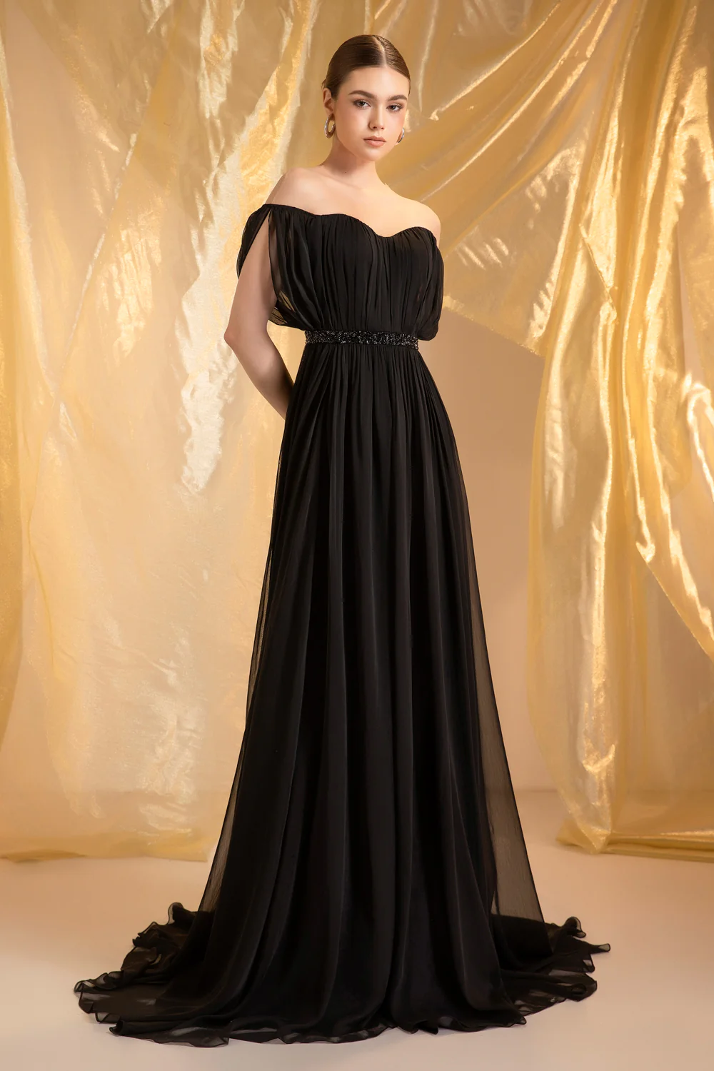 Muse Illusion Gathering Maxi Dress