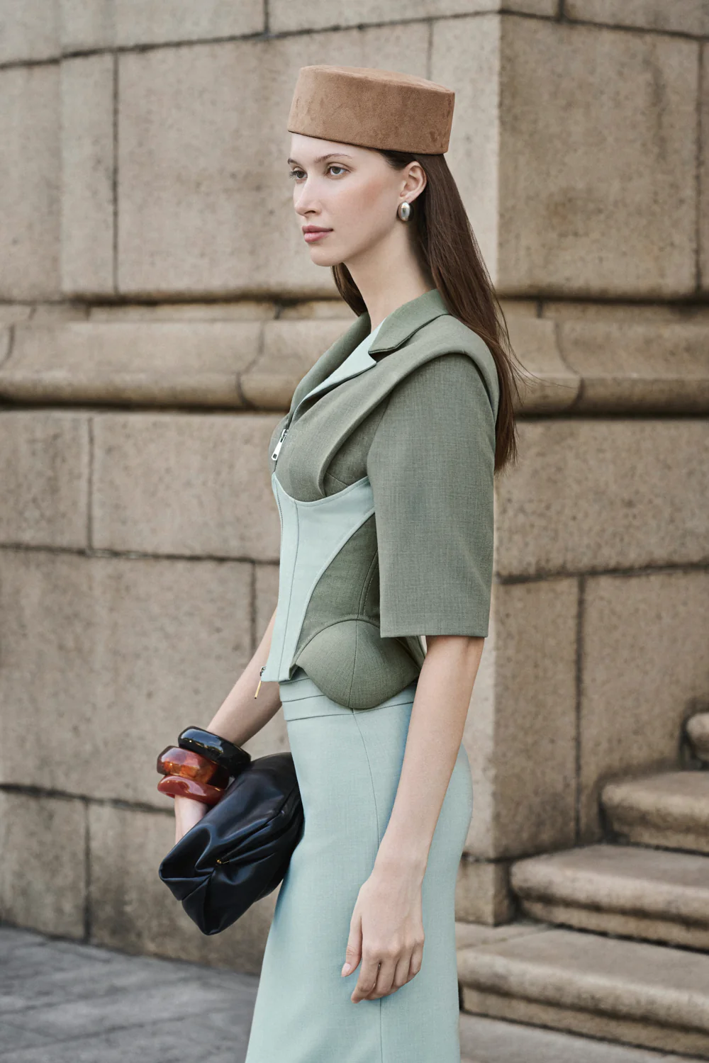 Sandra Pencil Draped Skirt