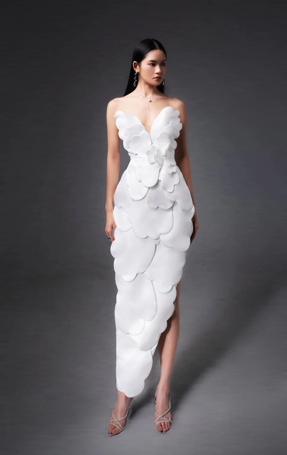 Velour Pegged Sleeveless Polyester Maxi Dress