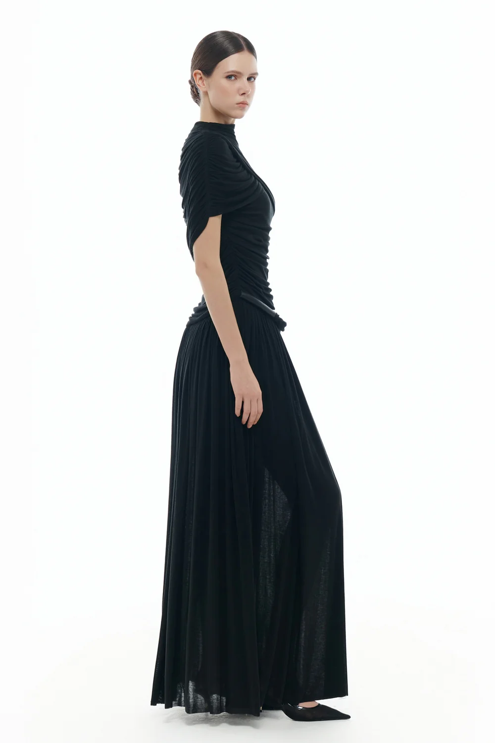 Aurélie Cape Draped Maxi Dress