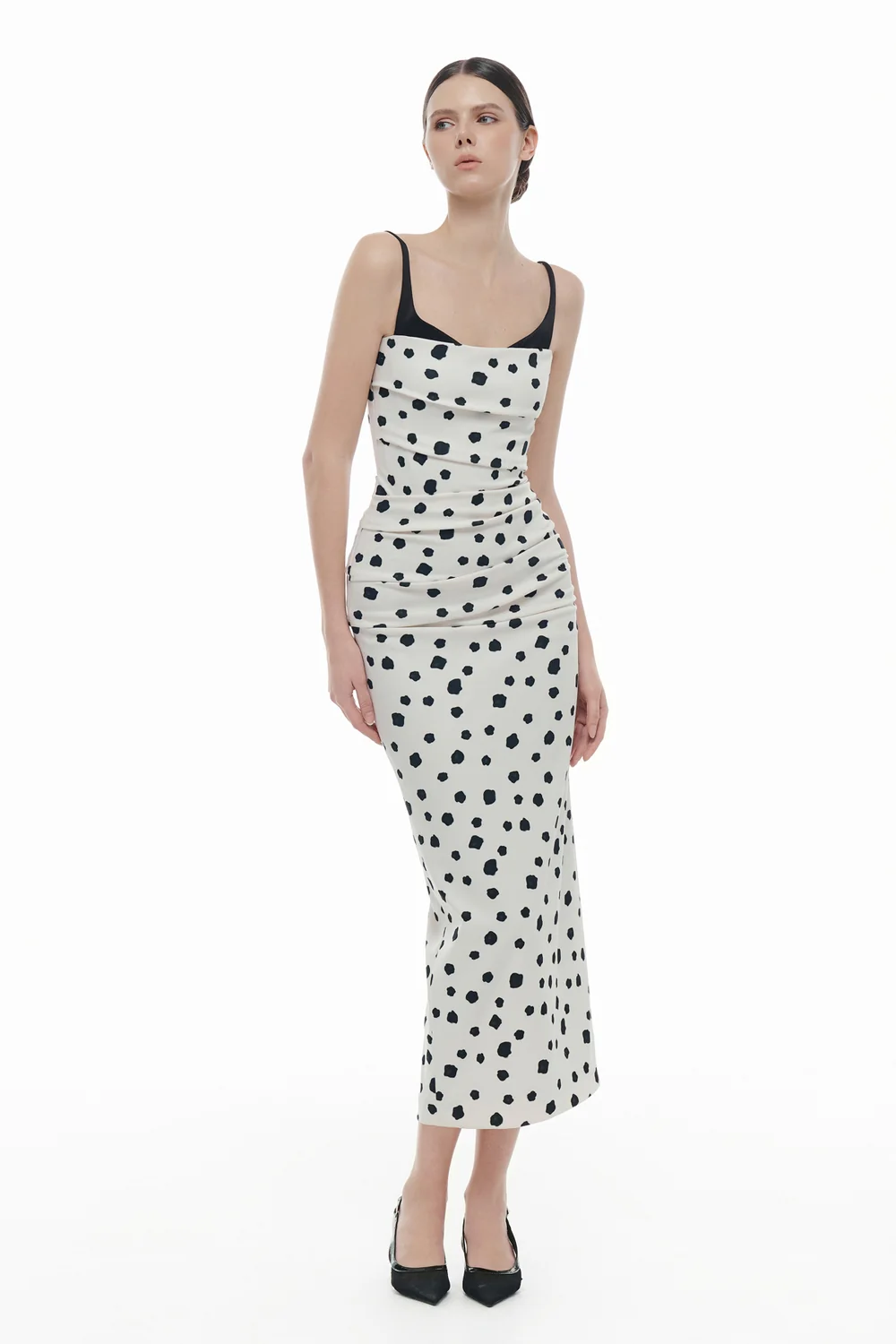 Ophelia Bodycon Draped Midi Dress