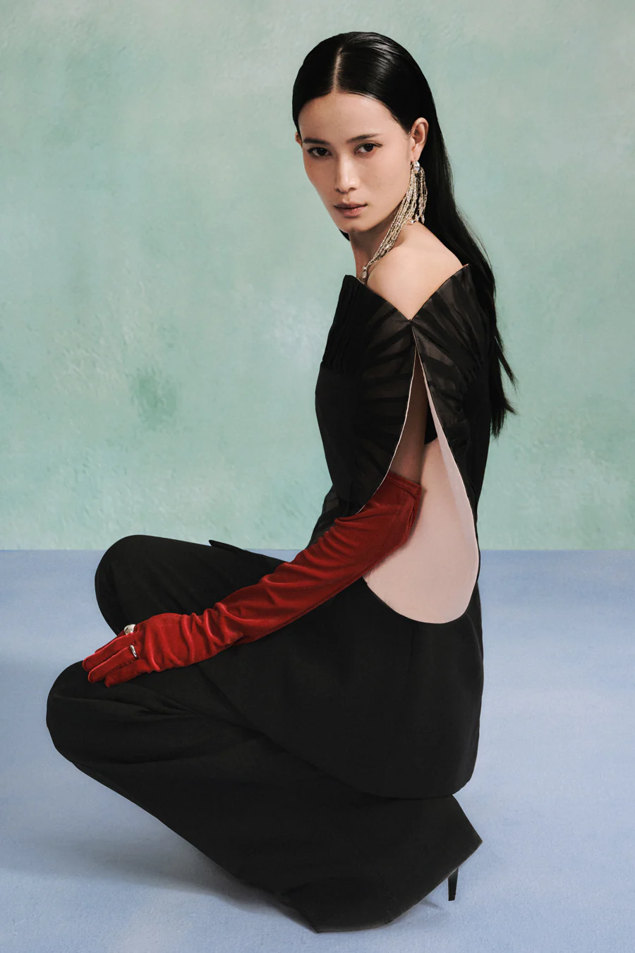 Dream Straight Wide Leg Crepe Maxi Pants