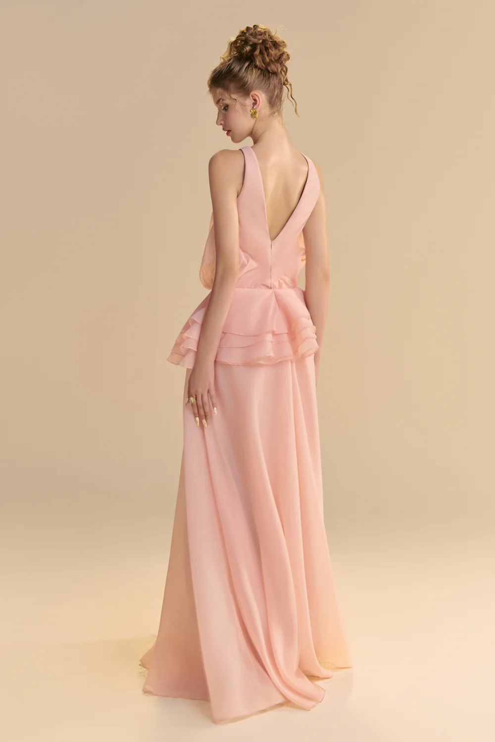 Lys Blouson Draped Maxi Dress
