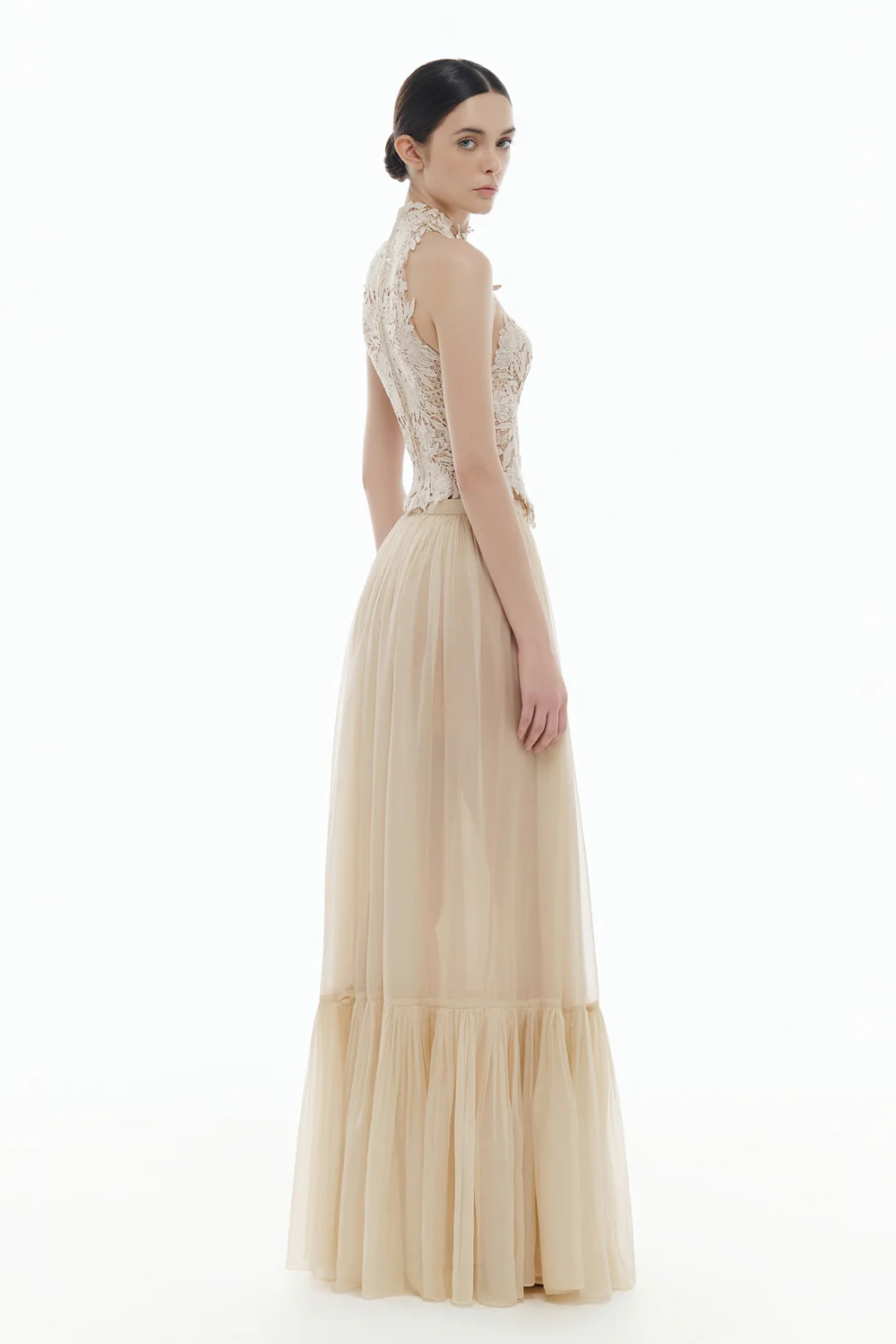 Sylvie A-line Shirring Skirt