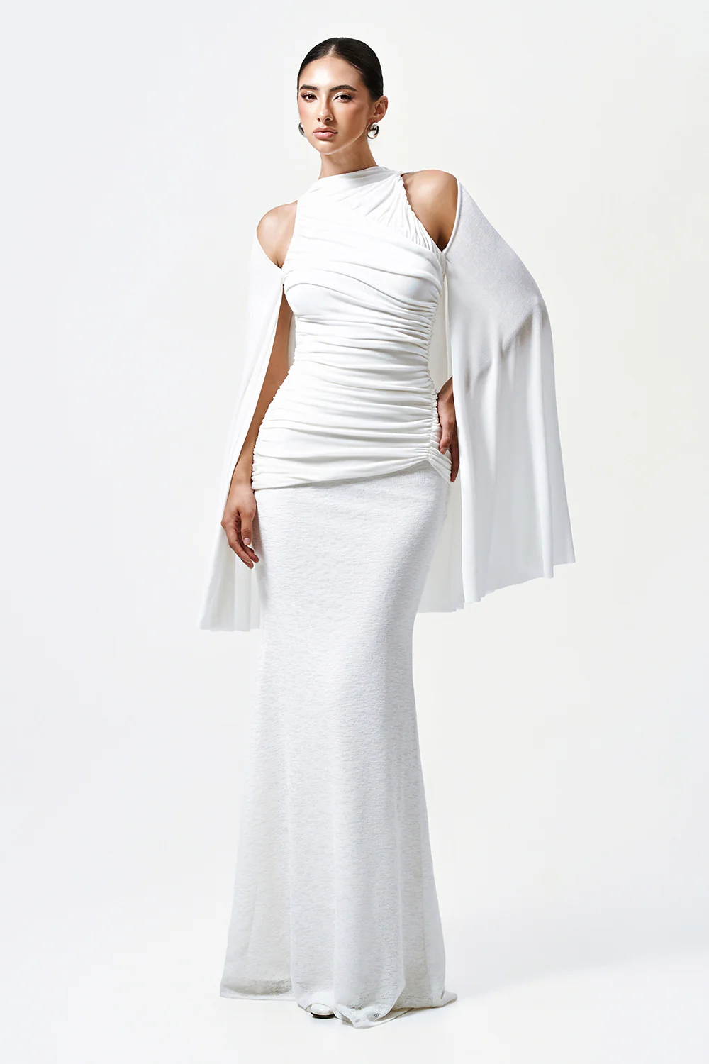 Myra Trumpet High Waist Elastic Cotton Maxi Skirt