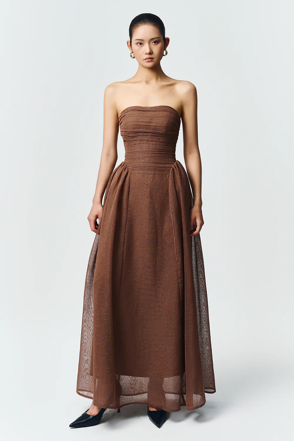 Willow Straight Across Draped Maxi Dress