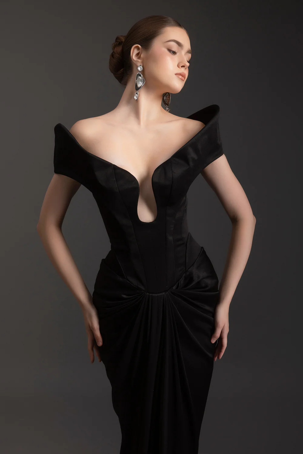 Hollywood Wrap Gathering Maxi Dress