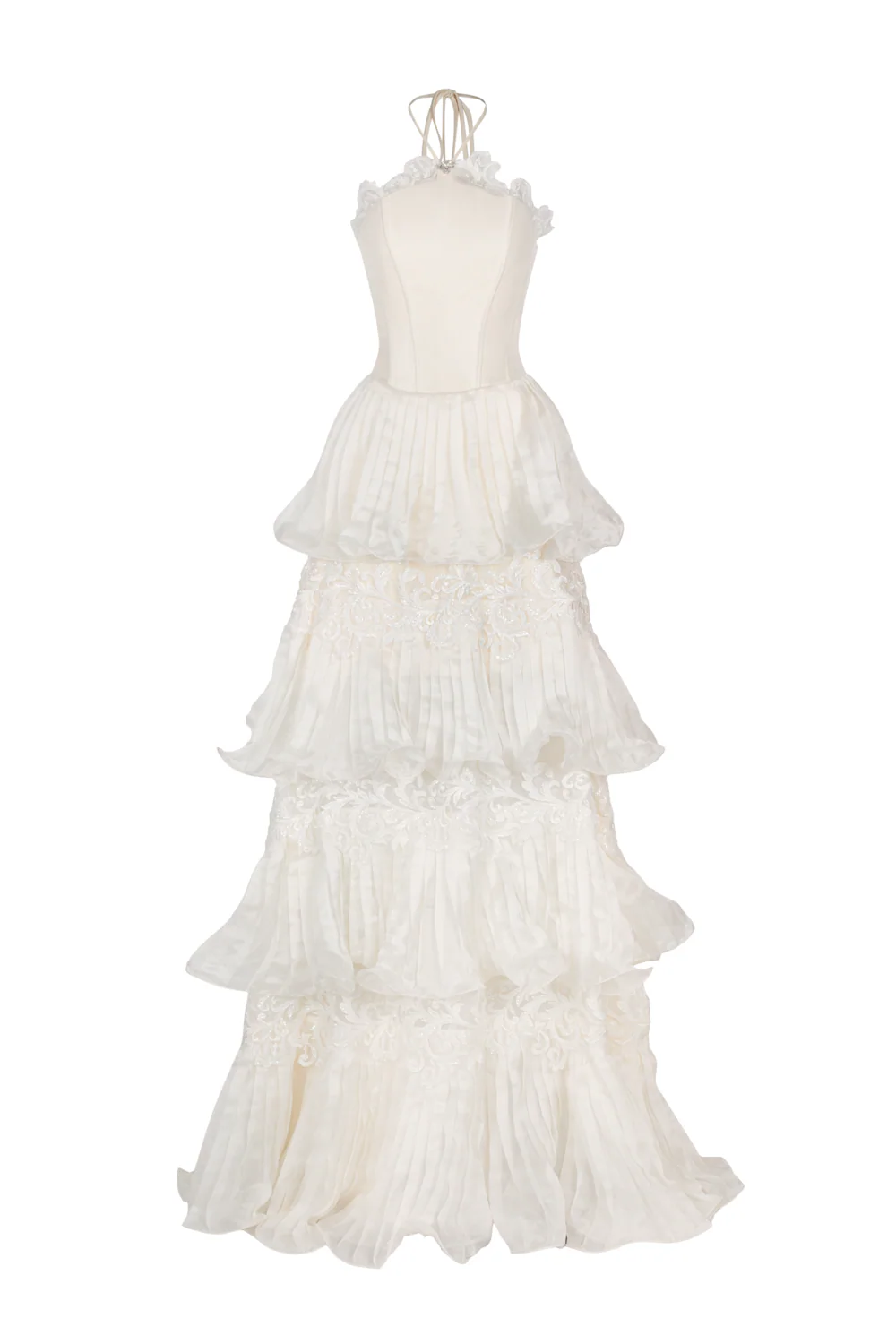 Reverie Halter Neck Pleated Maxi Dress