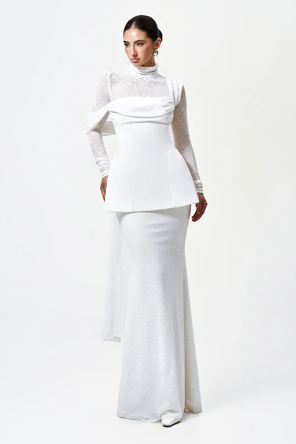 Elowen Peplum Extended Flap Cotton Spandex Top