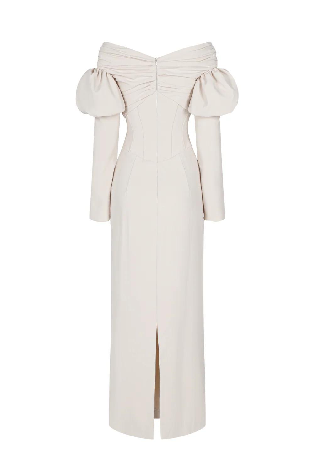 Vanille Off-Shoulder Gathering Midi Dress