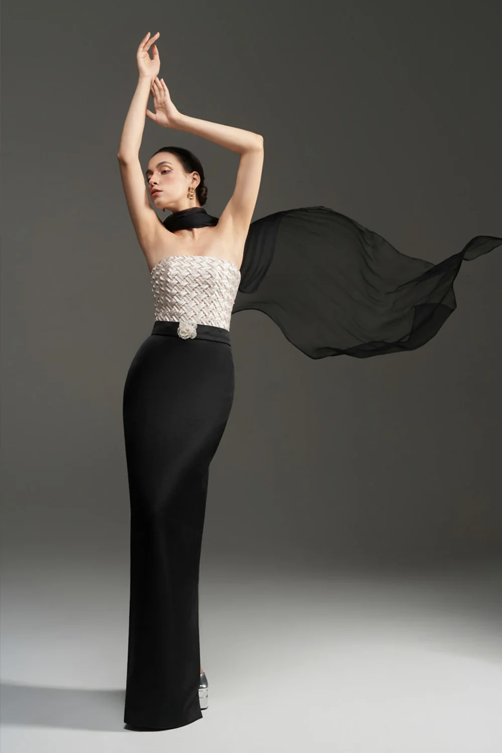 Morgan Scarf Crochet Maxi Dress