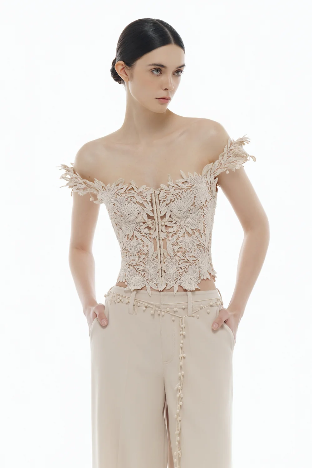 Alba Off-Shoulder Applique Top