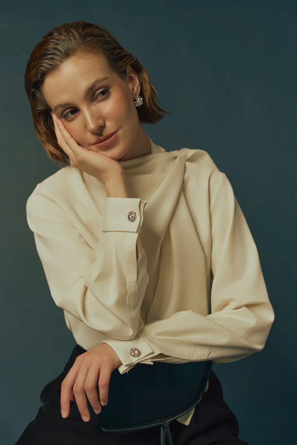 Twilight Straight Cuff Sleeved Wool Blend Shirt