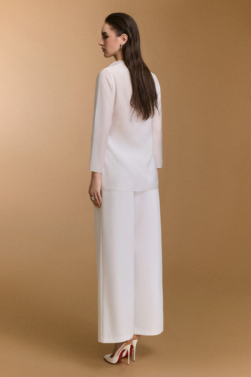 Moonlit V-Neck Ruffle Top