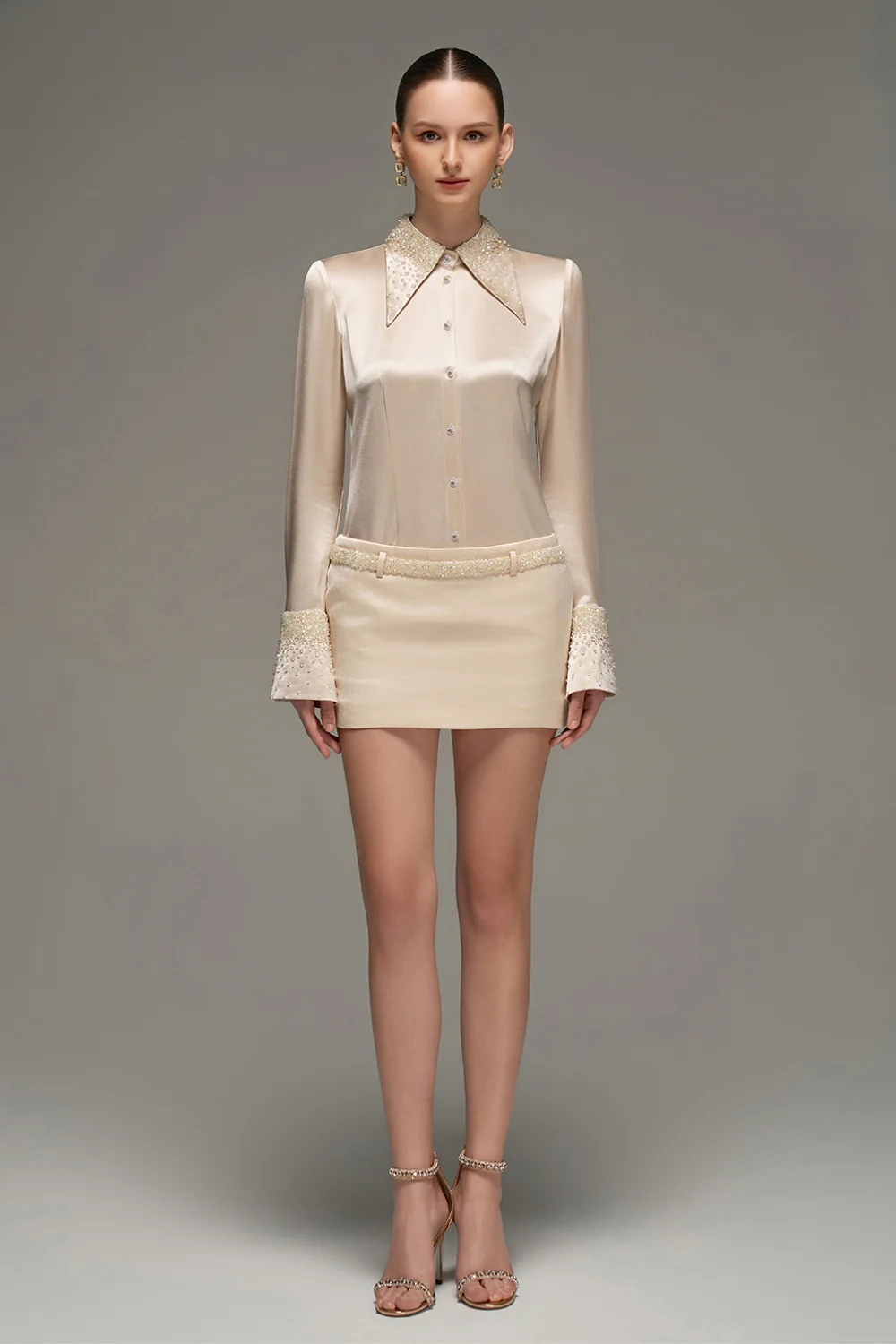 Raina Straight Rhinestone Shirt