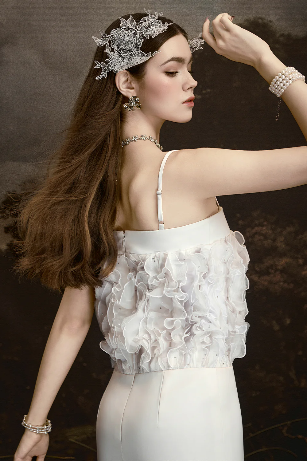 Andromeda Sheath Ruffle Mini Dress