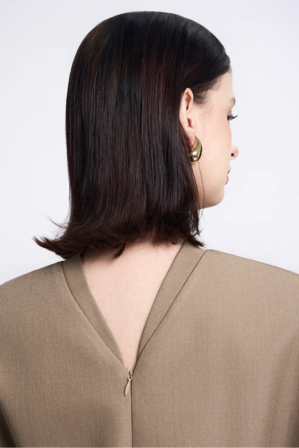 Mara Straight Wide Sleeved Twill Top