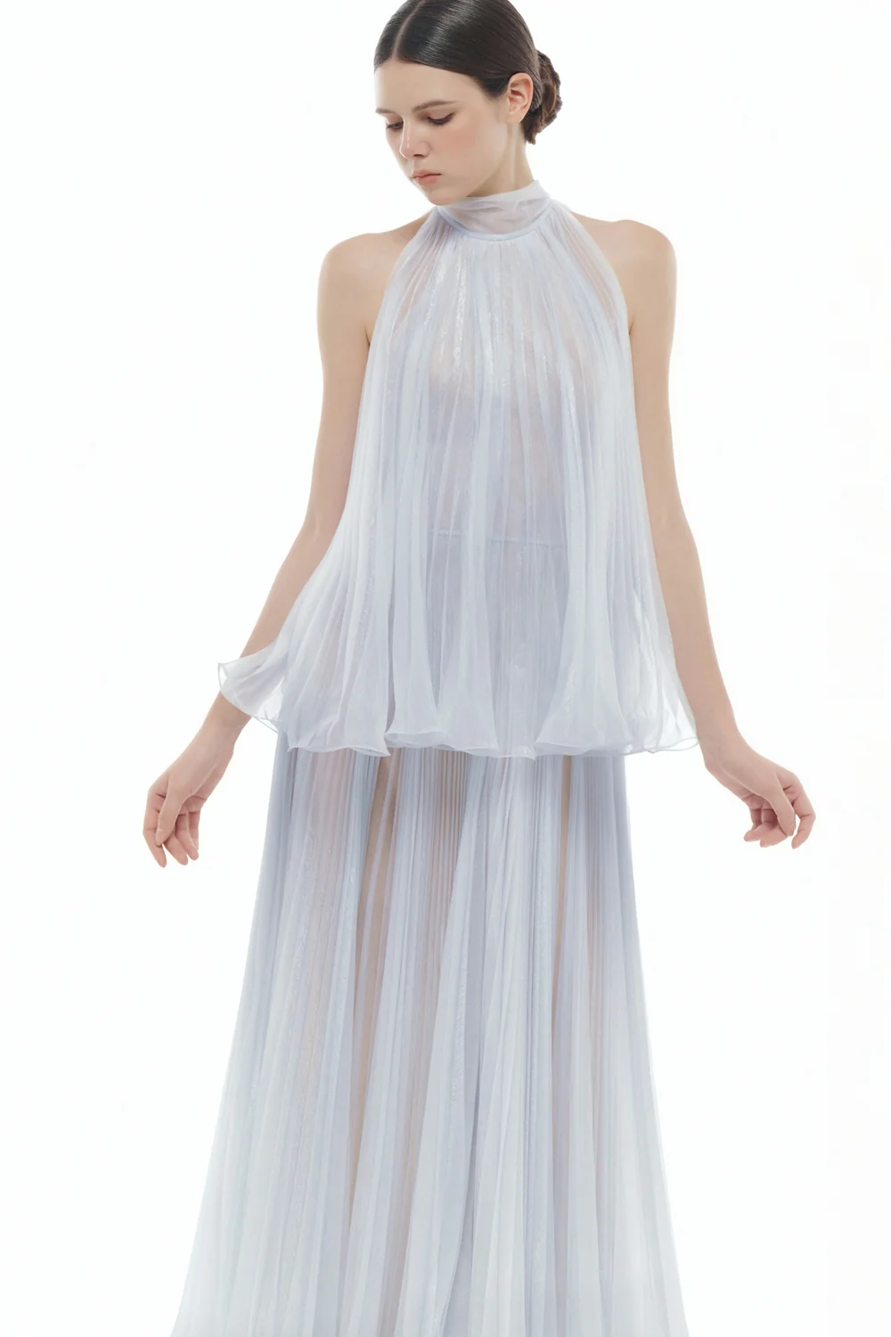 Margaux Halter Polyester Maxi Dress