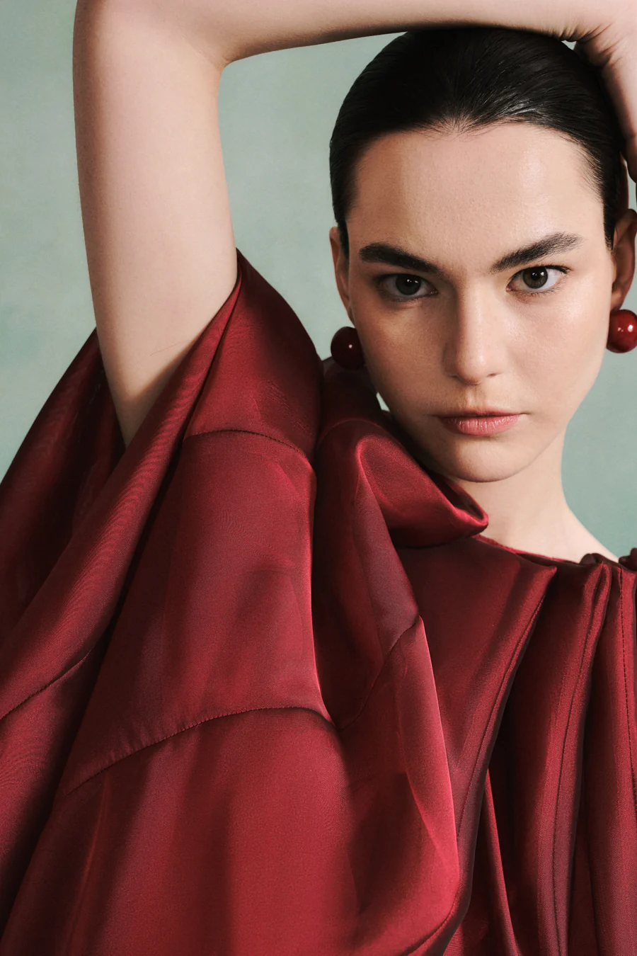 Maia Bubble Gathered Organza Mini Dress