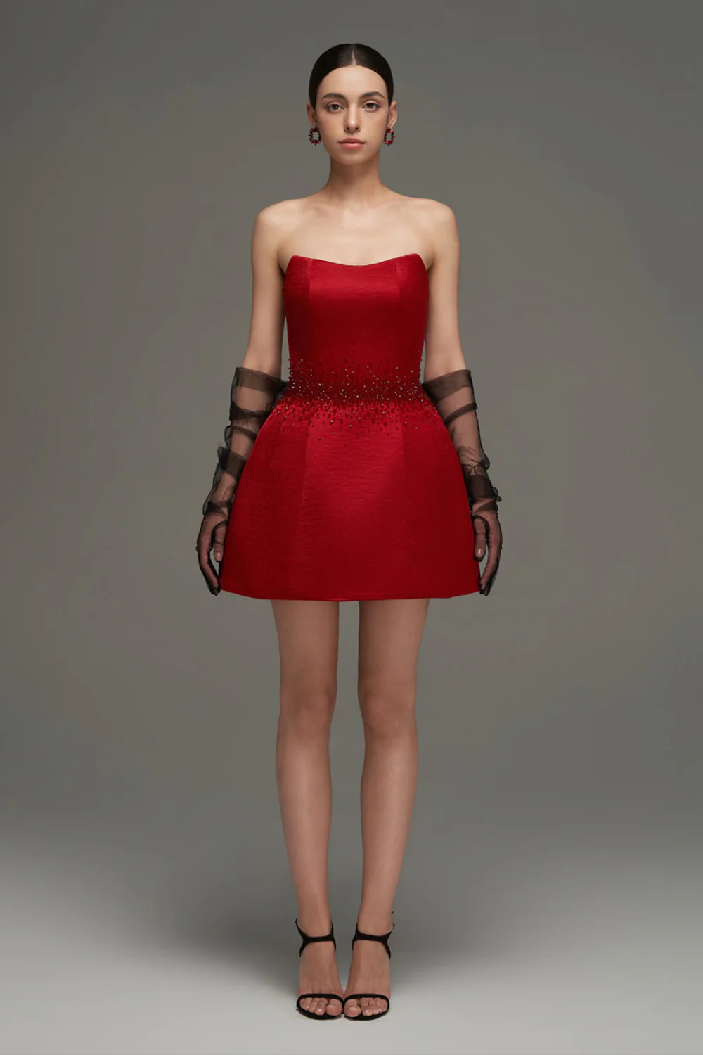 Kaliyah Sleeveless Rhinestone Mini Dress