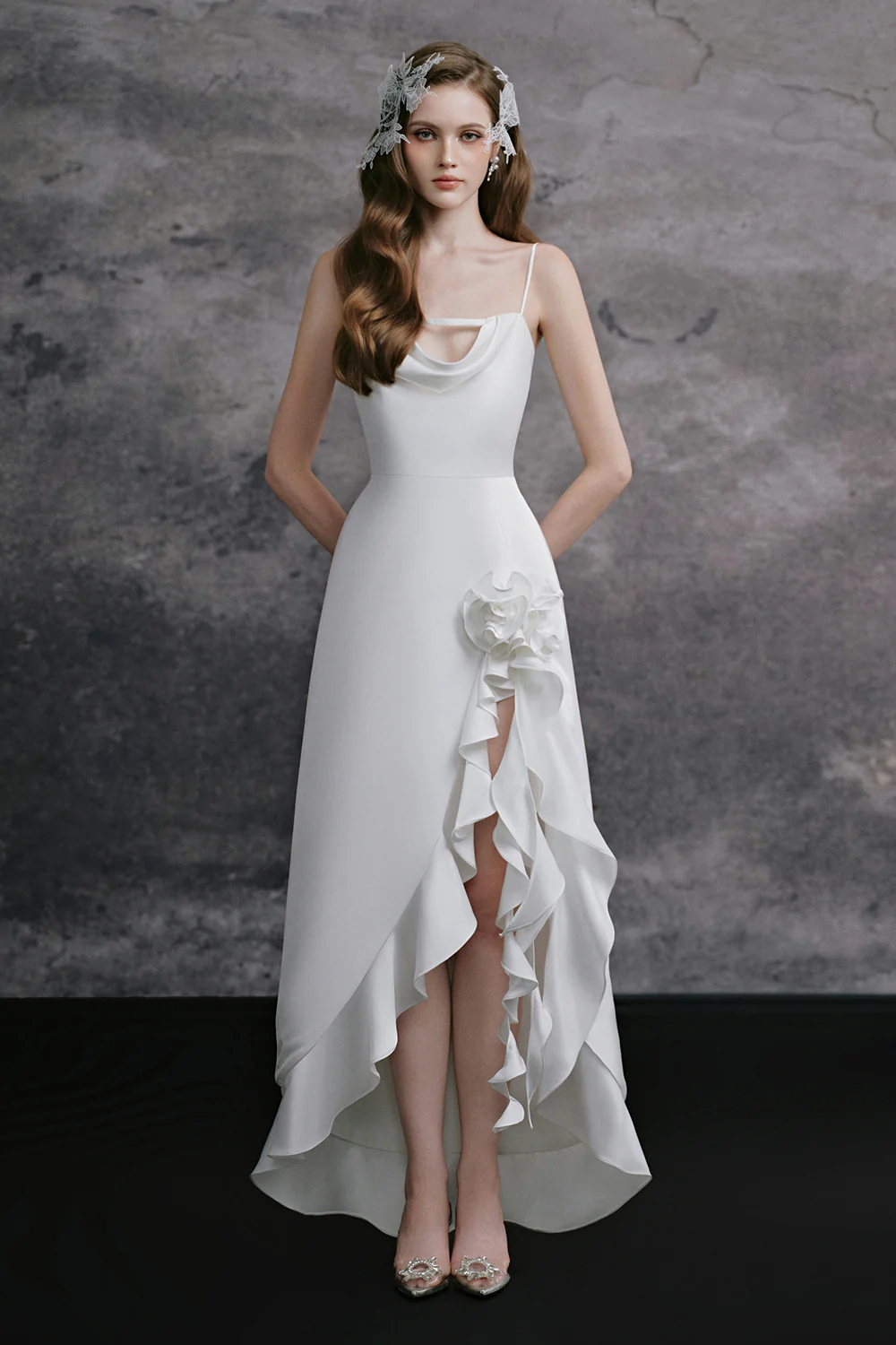 Camy Cowl Ruffle Maxi Dress