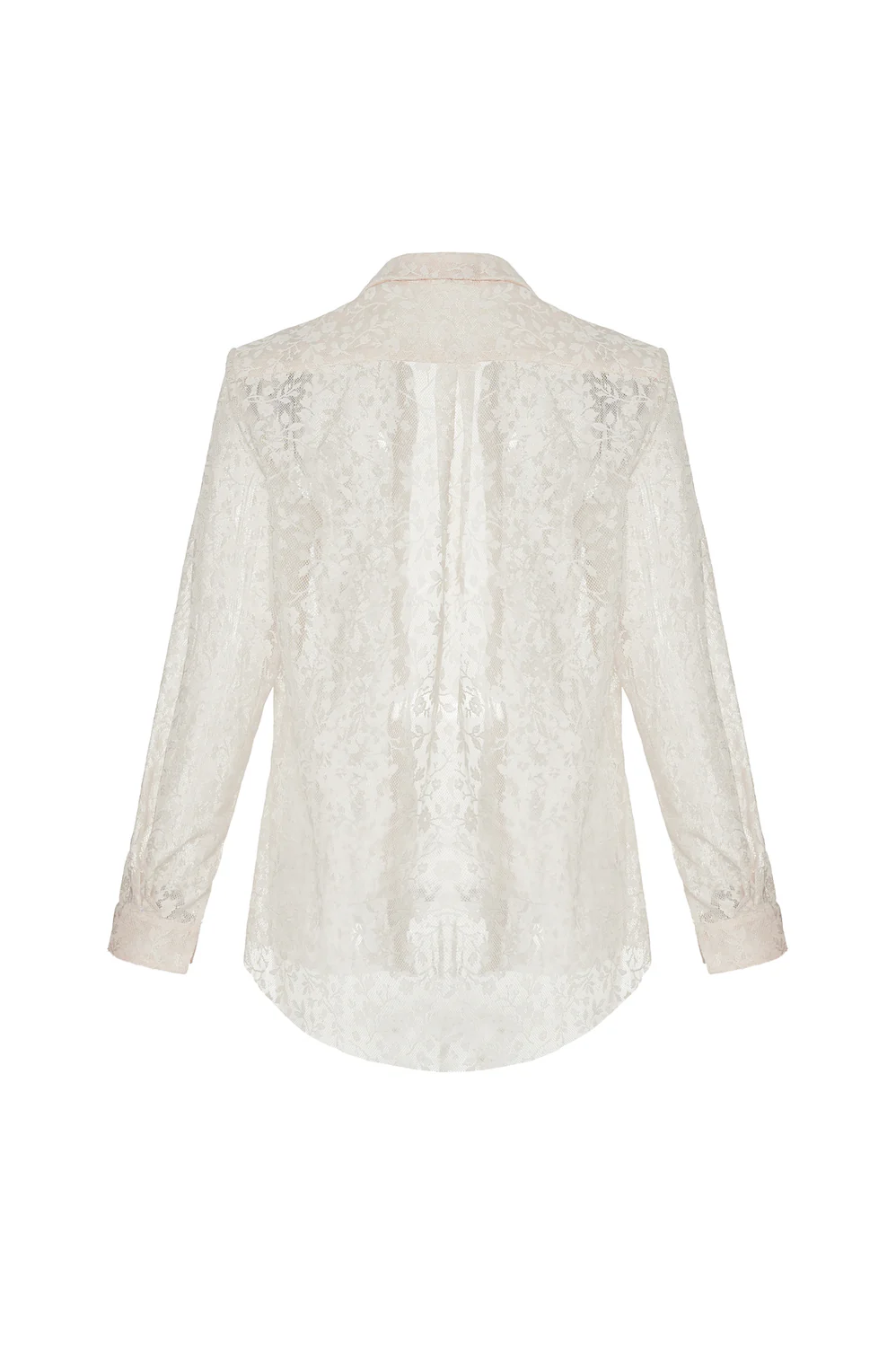 Luminara Straight Collared Neck Lace Shirt