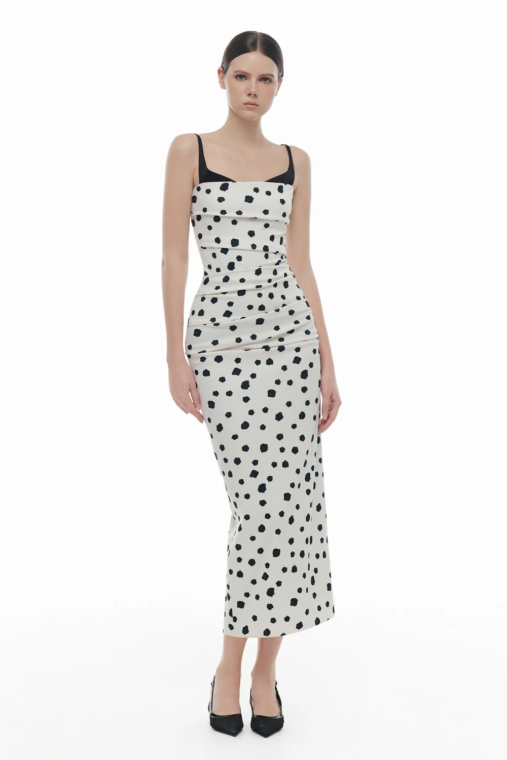 Ophelia Bodycon Draped Midi Dress