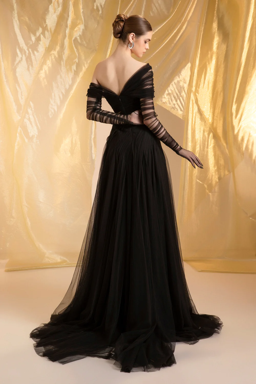 Ethereal One Shoulder Draped Maxi Dress