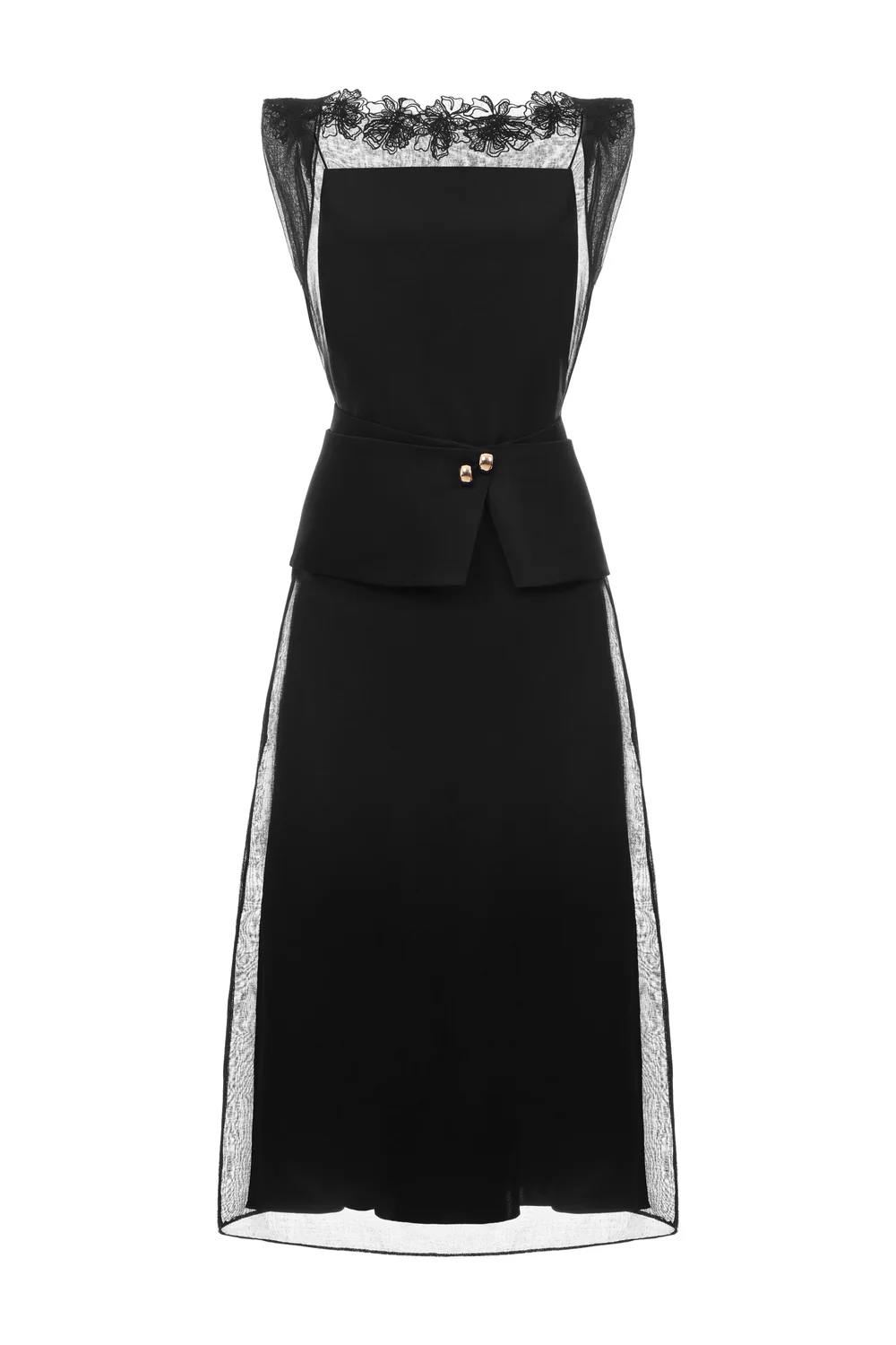 Ivy Boat Applique Midi Dress