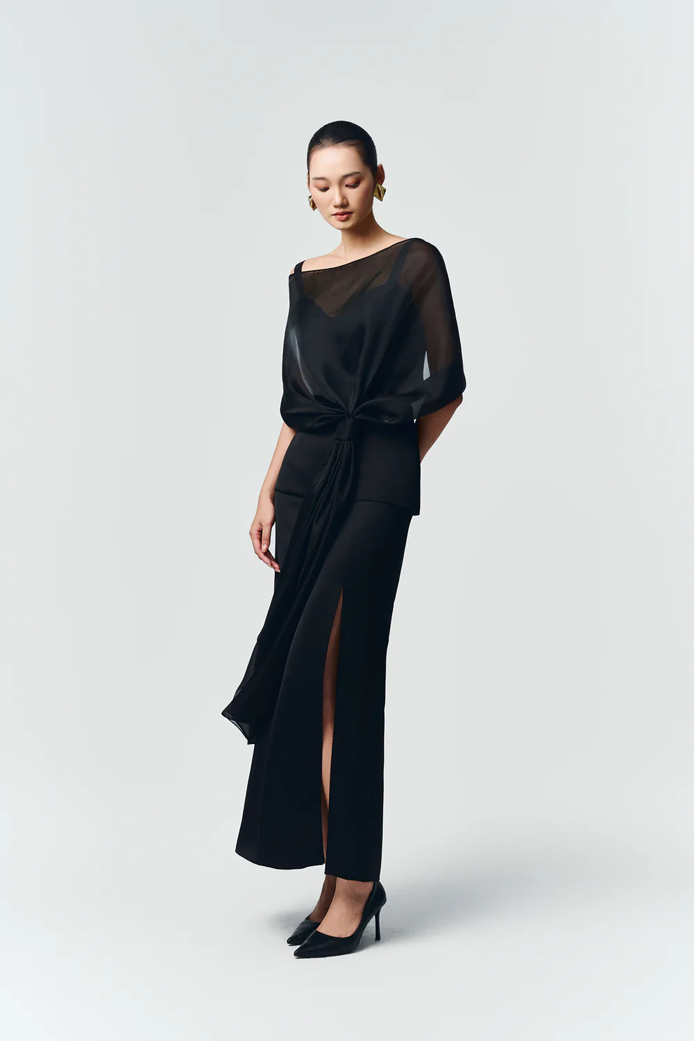 Seren Pencil Taffeta Skirt