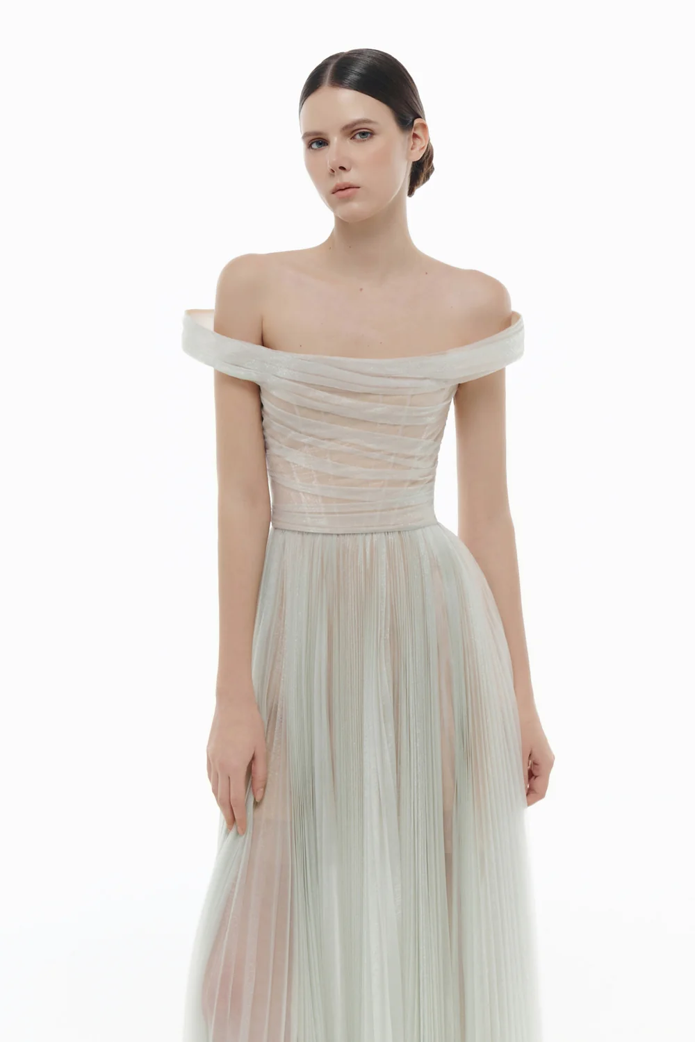 Aurora Off-Shoulder Draped Maxi Dress