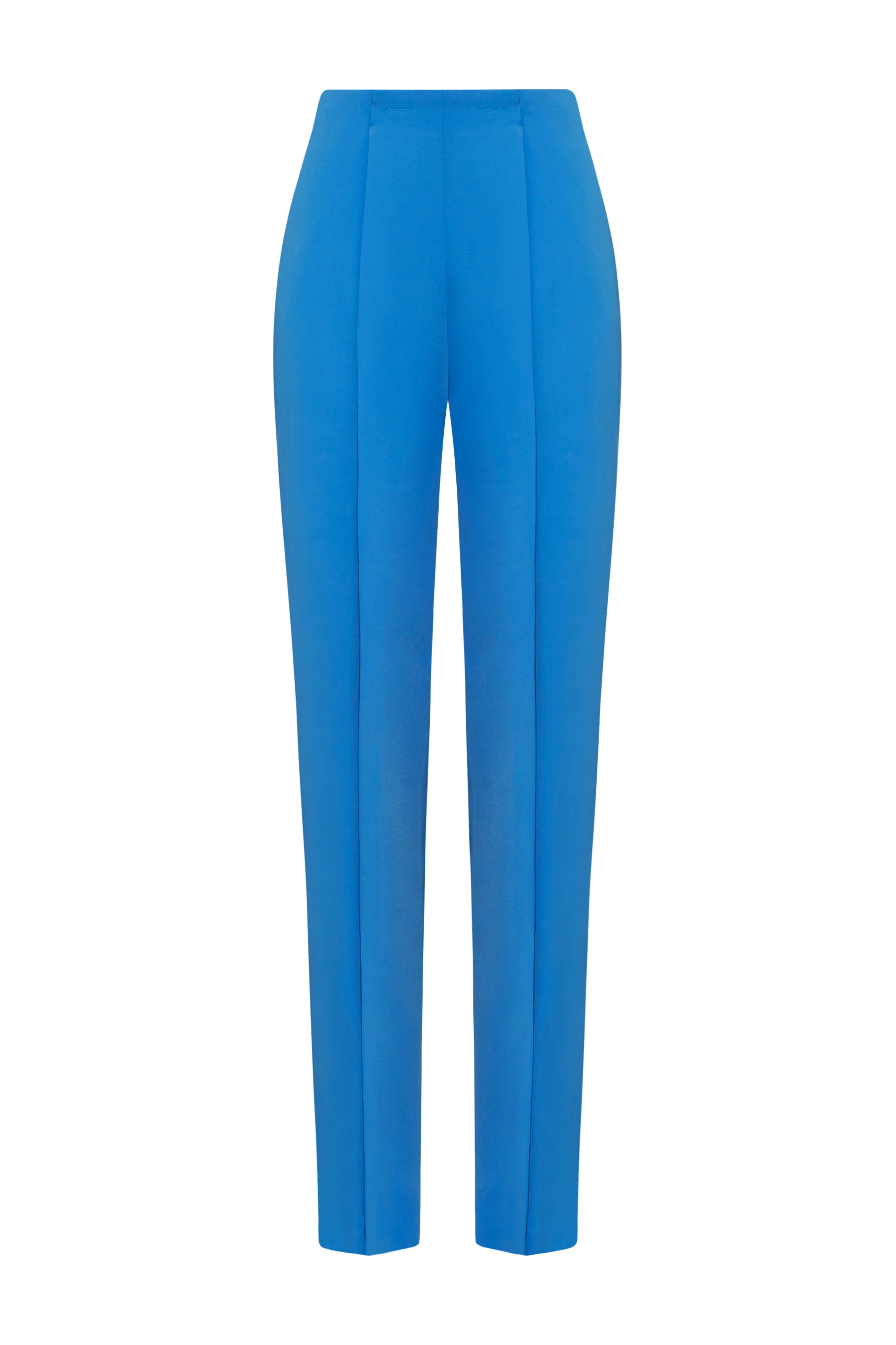 Rouen Straight Tapered Silk Crepe Maxi Pants
