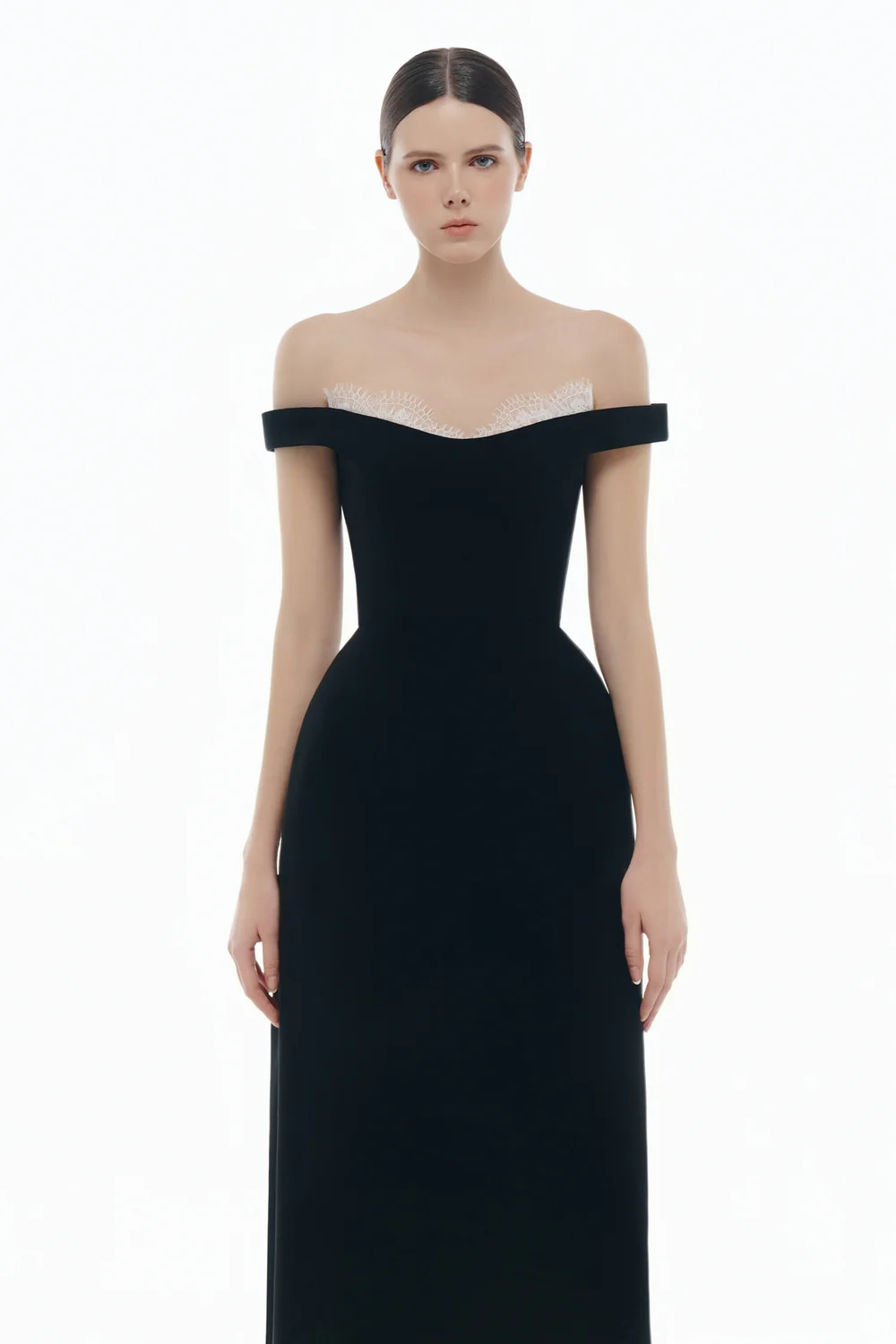 Amélie Off-Shoulder Applique Midi Dress