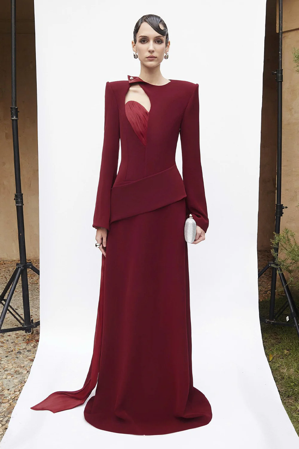 Elenor II Sheath Draped Maxi Dress