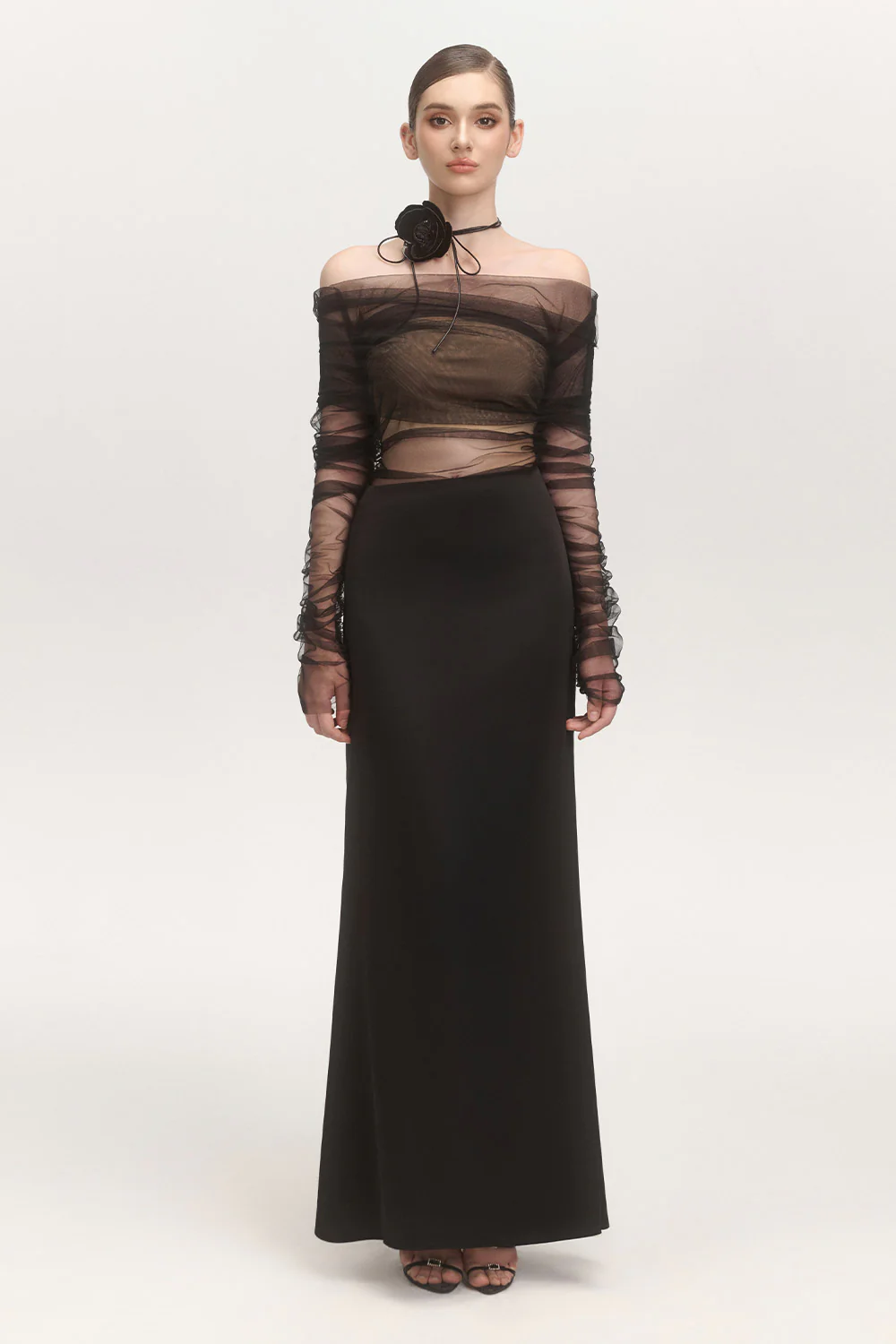 Paxton A-line Synthetic Silk Skirt