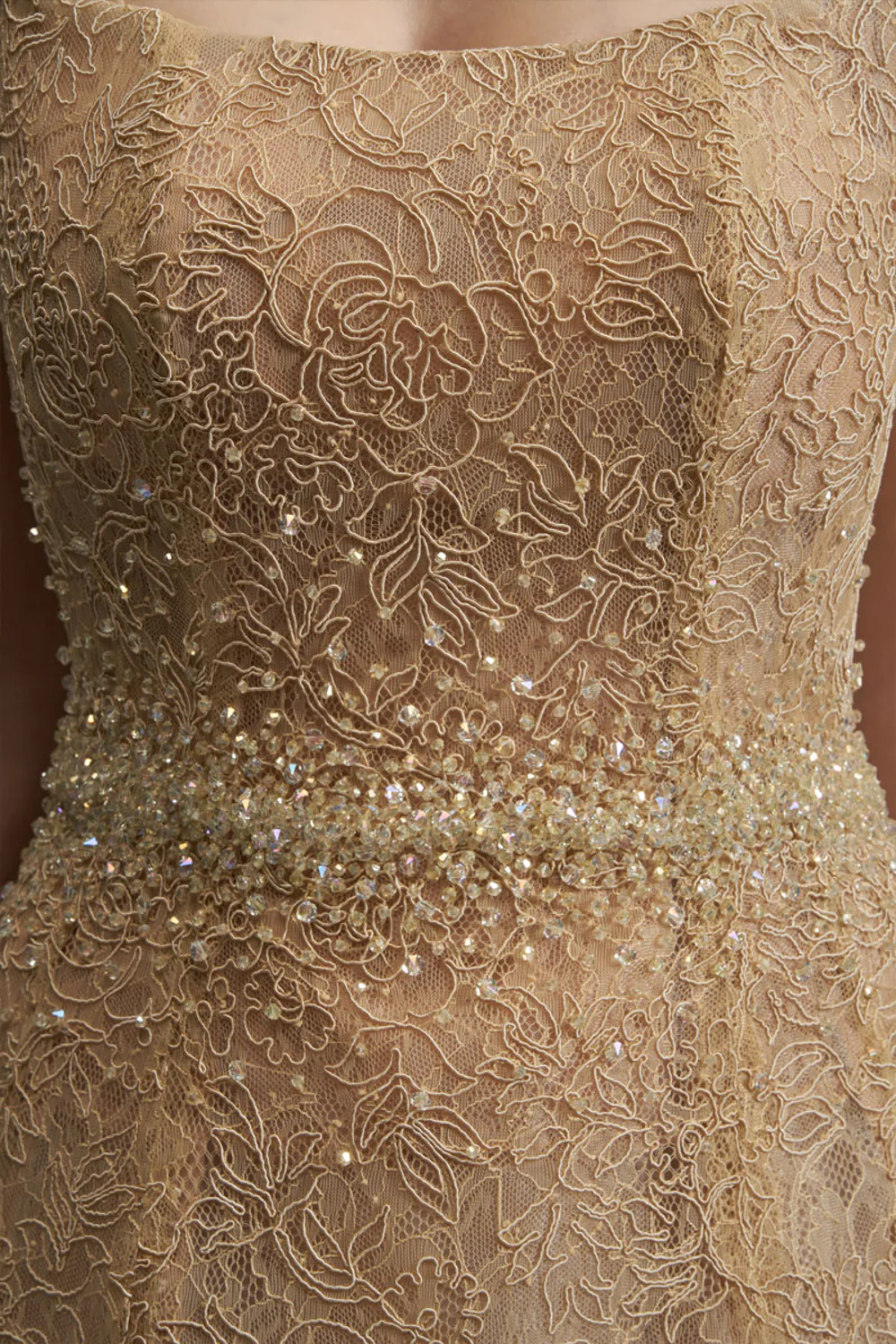 Penelope Straight Across Neck Lace Mini Dress