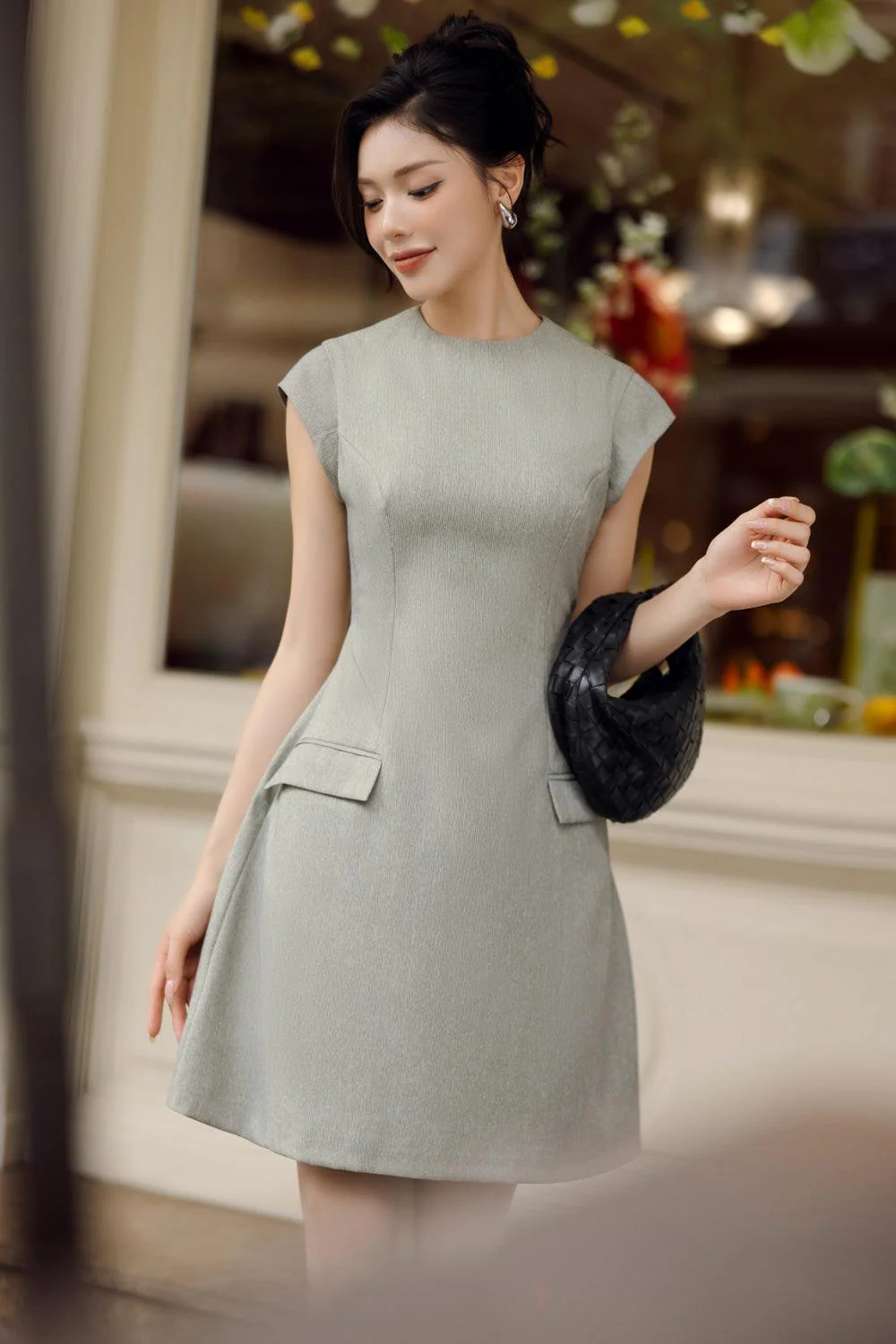 Little Princess A-line Round Neck Synthetic Mini Dress