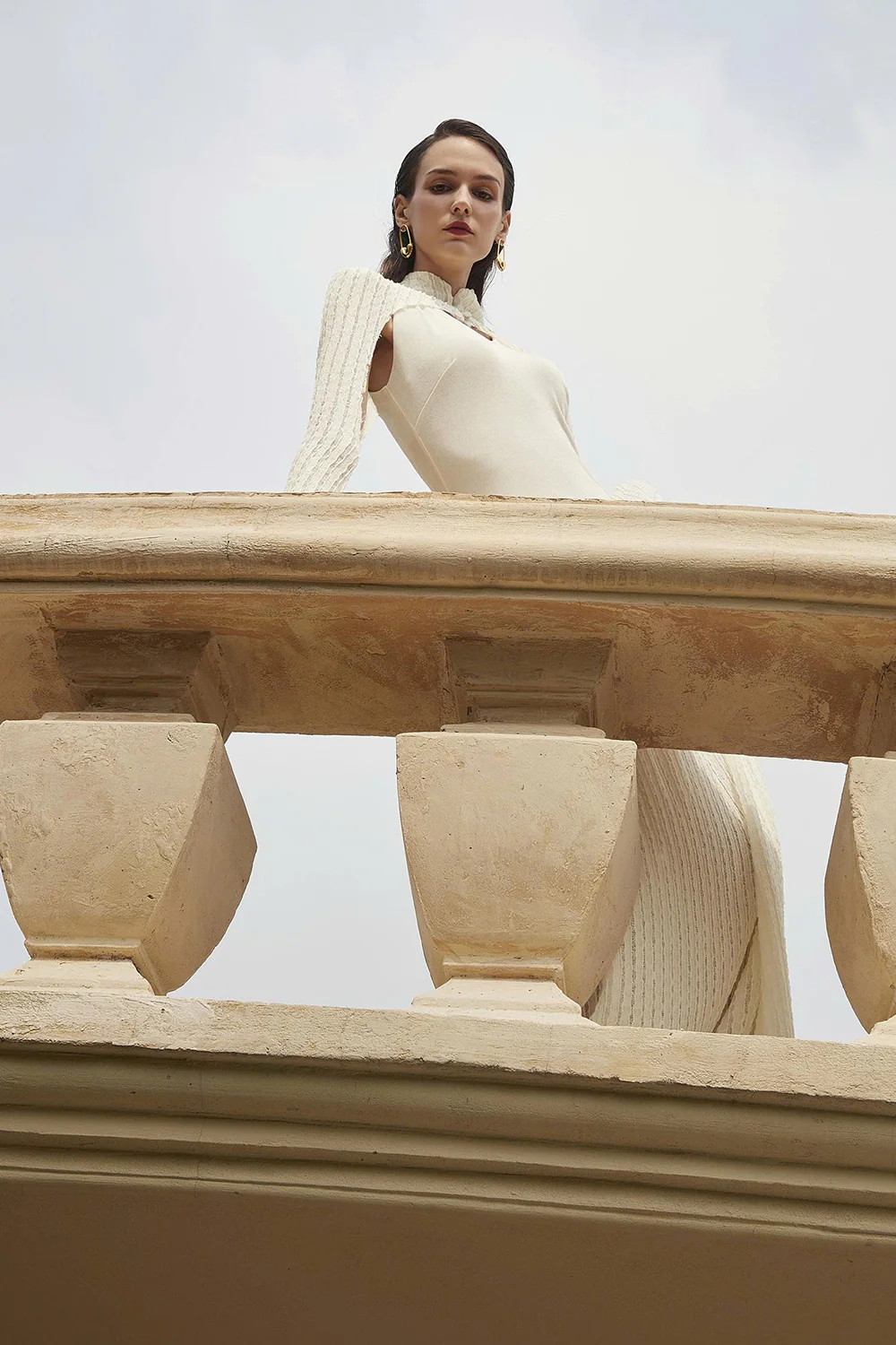 Prudence Keyhole Neck Knitted Maxi Dress