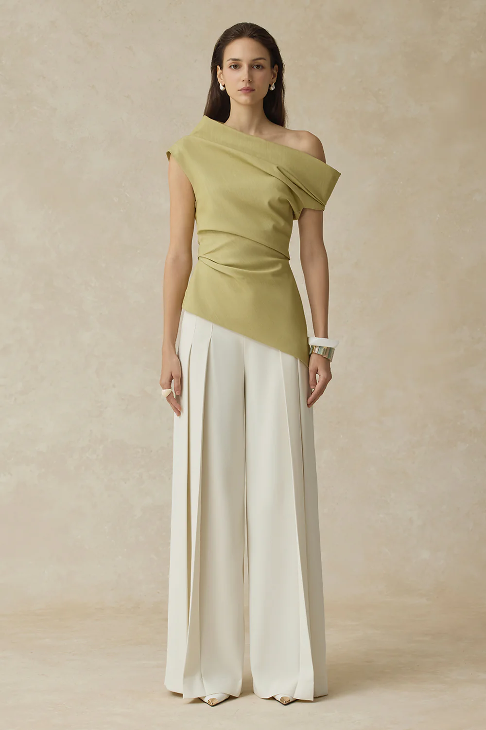 Phoebe Asymmetric Cotton Top